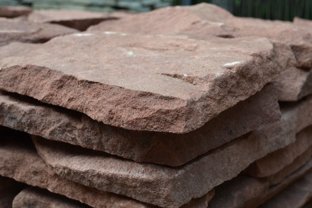 KAMIEŃ NATURALNY Kamien Elewacyjny Piaskowiec Czerwony Kamień Cięty