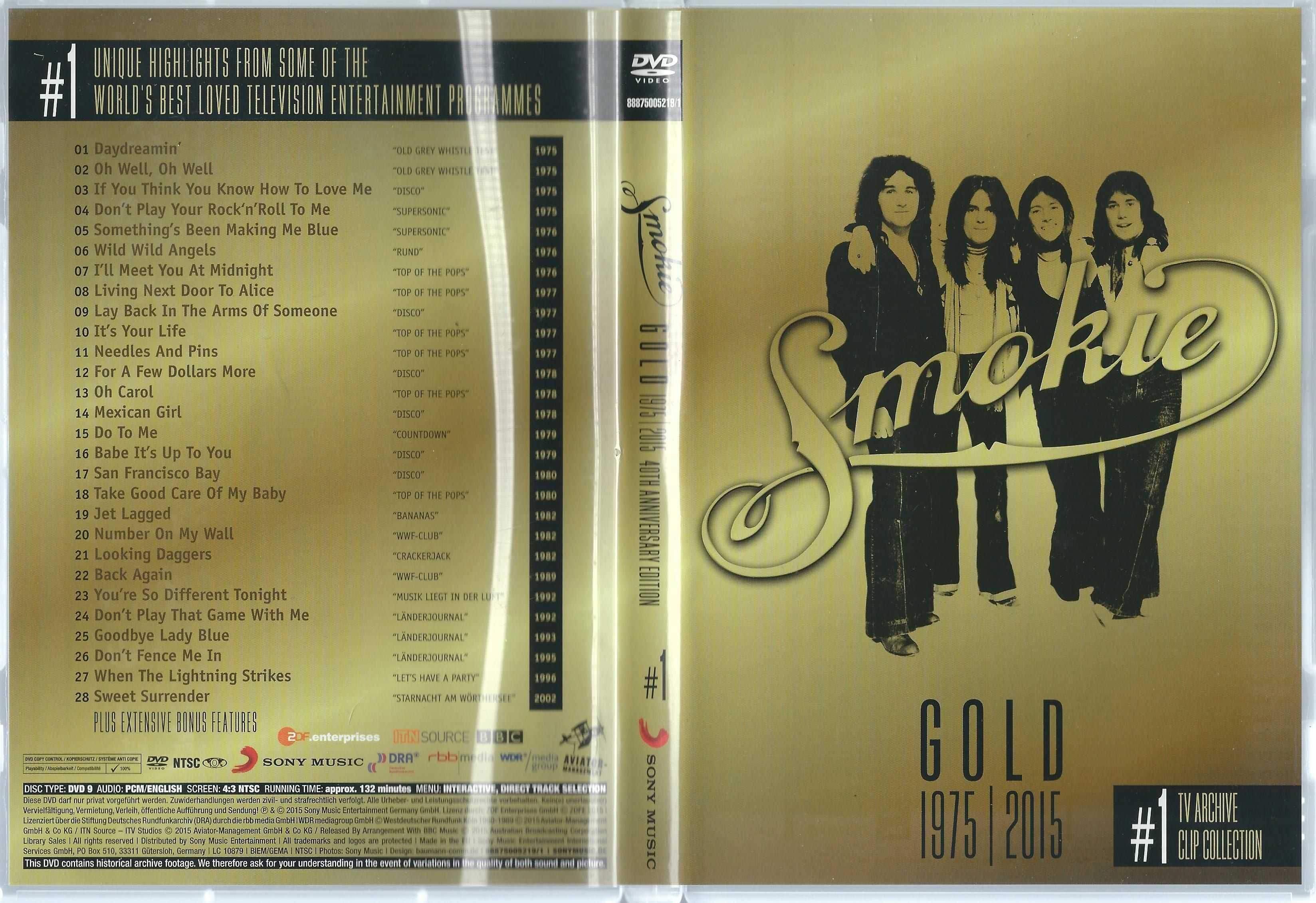 3 DVD Smokie - Gold 75-15 (2015) (Sony Music)