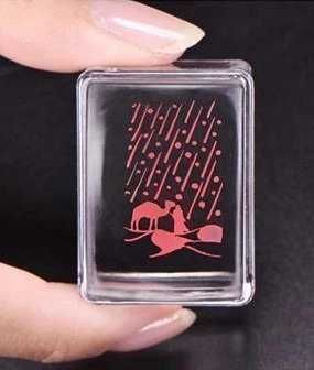 3,8cm Beauty Bigbang stempel miękki clear prostokąt