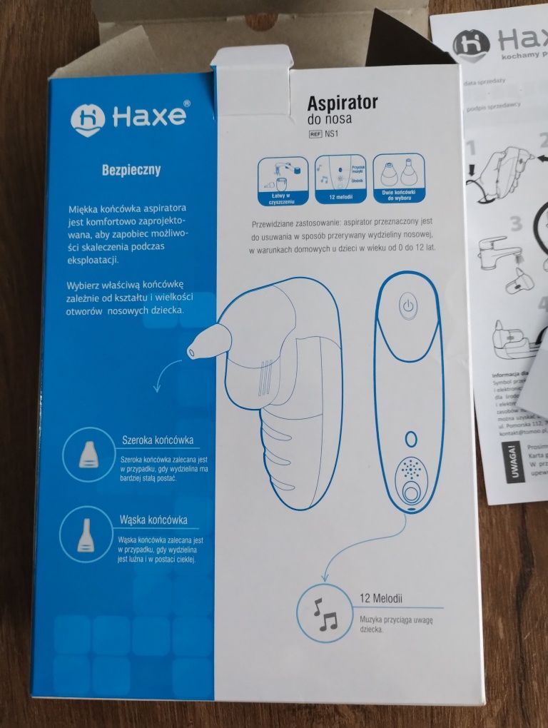 Elektryczny Aspirator do nosa na katar Haxe / odciągacz na katarek