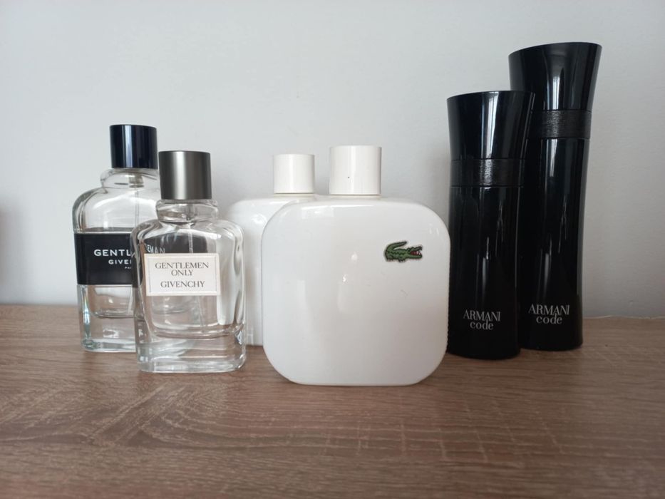 Flakon na perfumy Lacoste Armani Givenchy