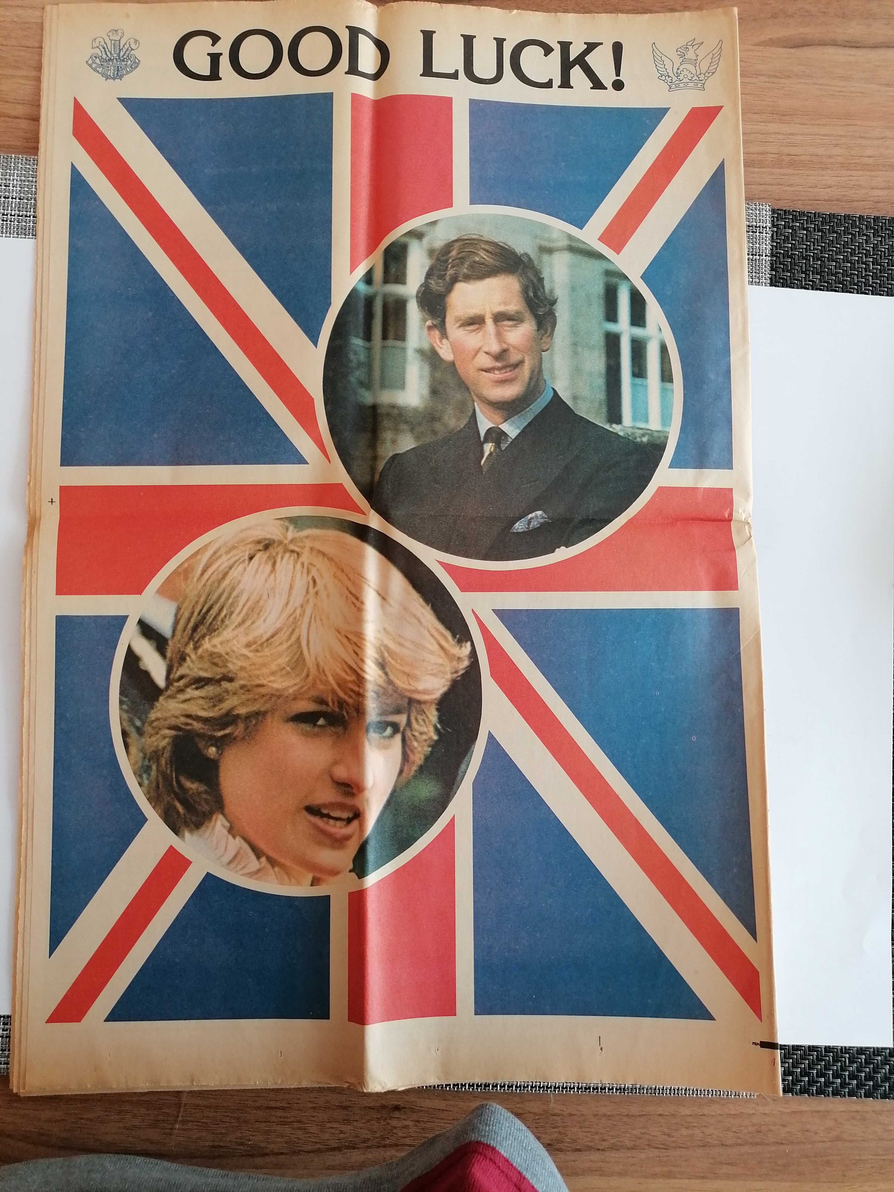 3 Jornais de 1981  grande formato _ Charles e Diana