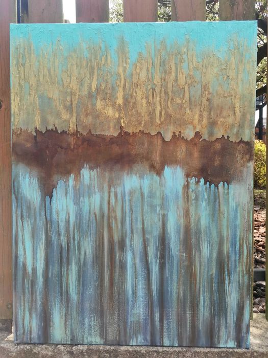 Obraz ręcznie malowany Abstrakcja "Złoto Ziemi"