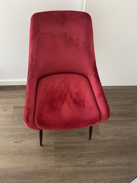 Cadeiras tulipa Veludo Vermelho / red velvet chairs loja AREA