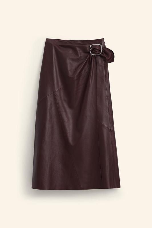 100% шкіряна спідниця ZARA з пряжкою