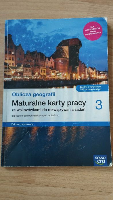 Karty pracy od geografii do klasy 3 liceum.