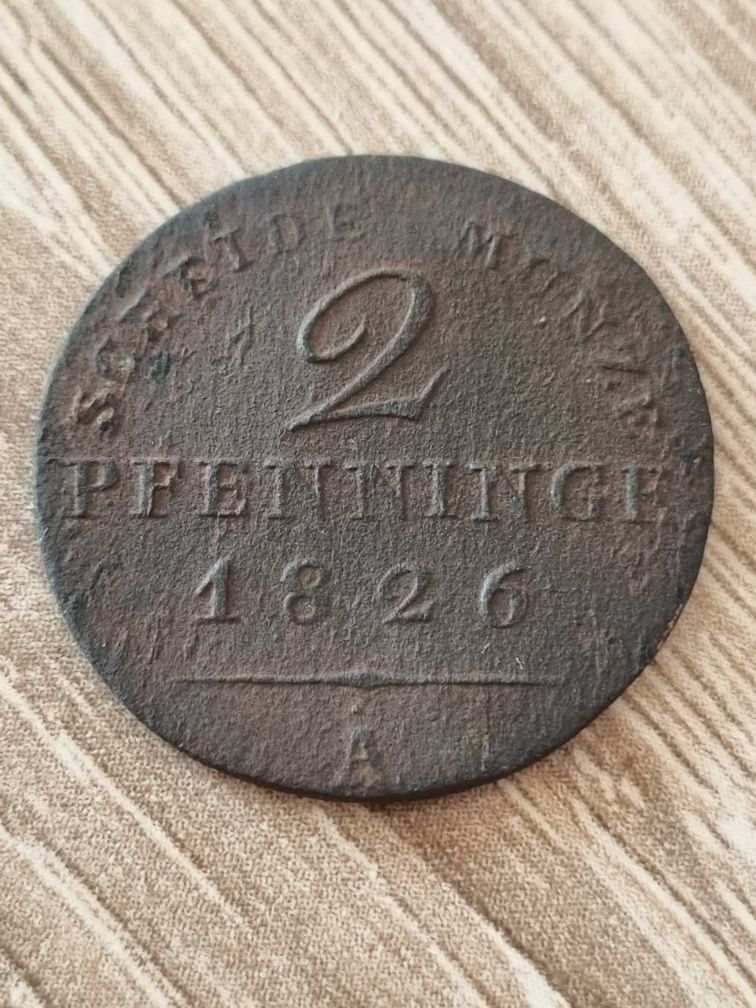 2 Pfenninge 1826.Prusy