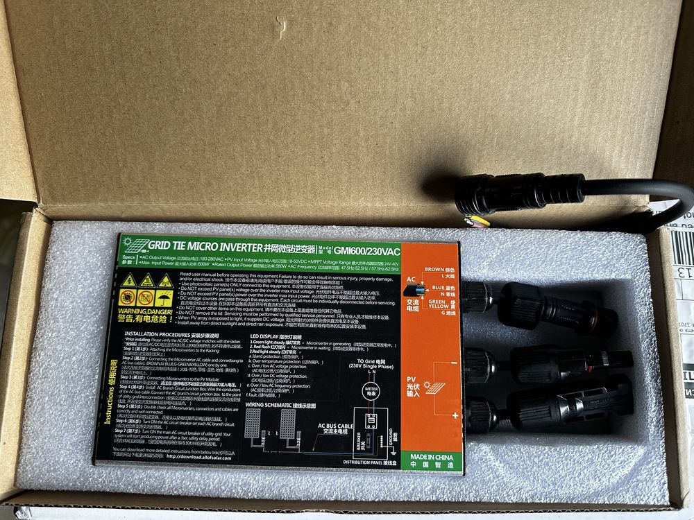 Сонячний мікро інвертор GMI 600w