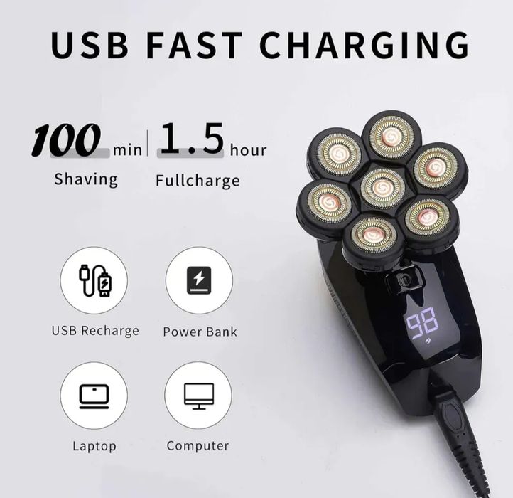 Електрична бритва для чоловіків 5 в 1 Electric Shaver для обличчя ∙