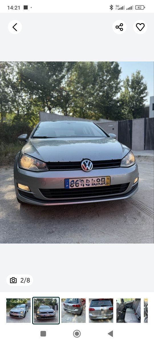 Volkswagen golf 7 motor 1.6 TDI