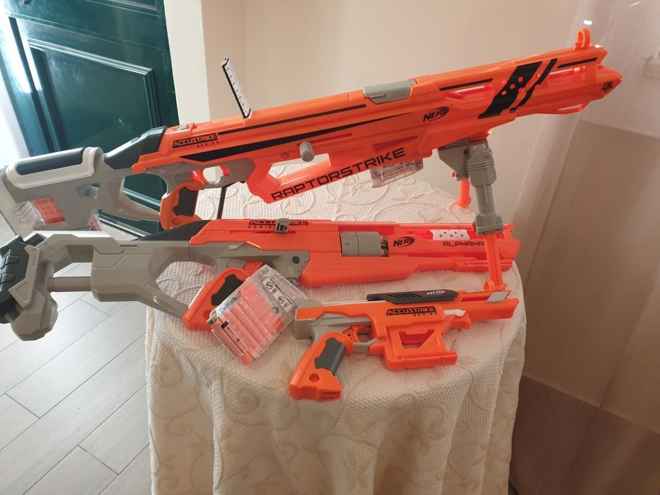 Lançador NERF Elite Alphahawk e Nerf N-Strike Elite  Precision Strike