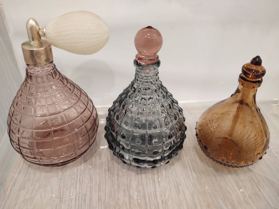 Szklane flakony na perfumy 3szt