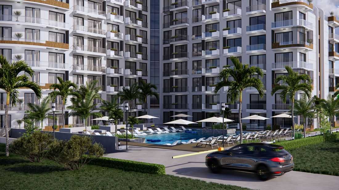 Апартаменты в  курортном комплексе, Газиверен,Северный Кипр