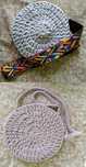 Torebki na szydełku boho handmade aztecki styl dwa kolory okazja sale
