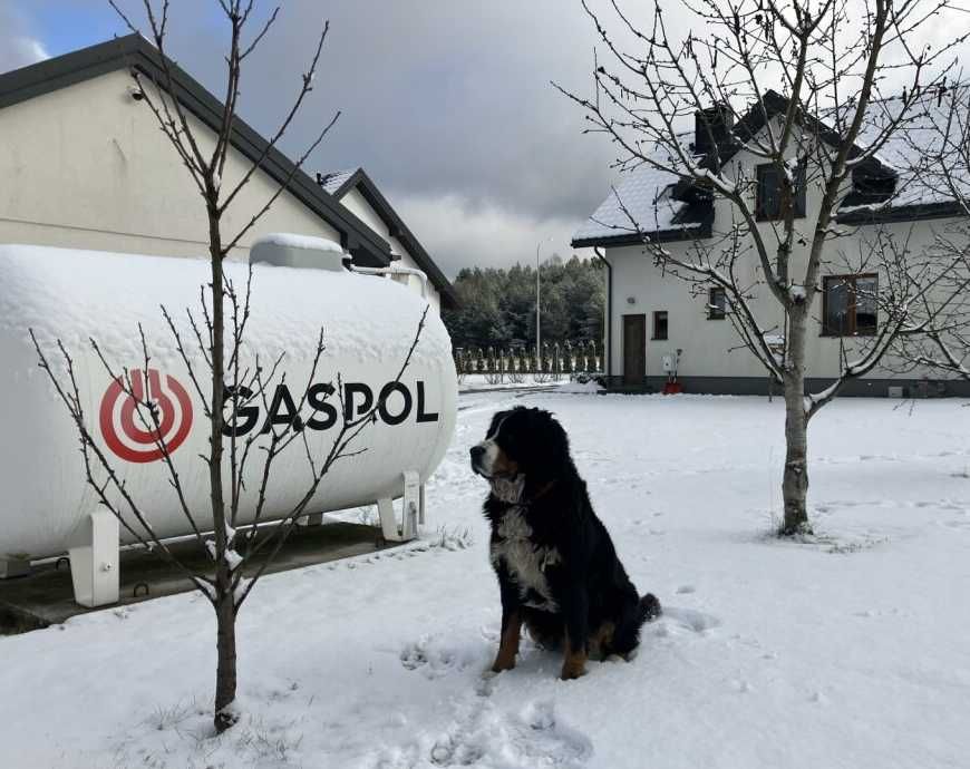 Ogrzewanie domu gazem LPG- zbiornik (butla) z instalacją na propan