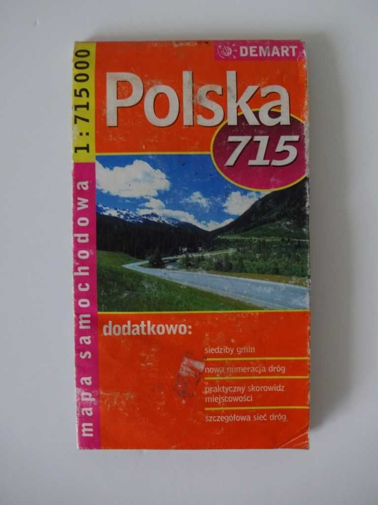 Polska Mapa Samochodowa W Skali 1 do 715 tys. Z 2006 Roku