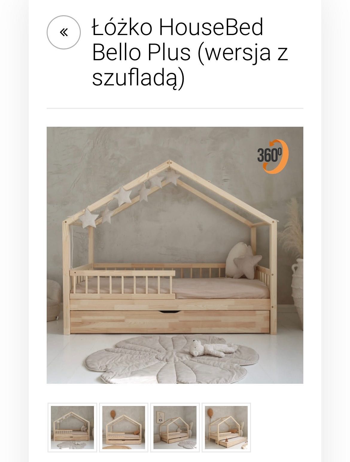 Łóżeczko domek 80x170