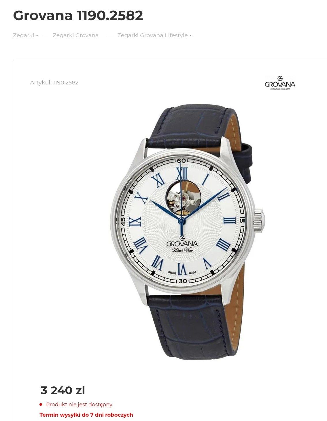 Zegarek męski Grovana Automatic