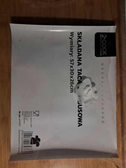 Nowa składana taca bambusowa