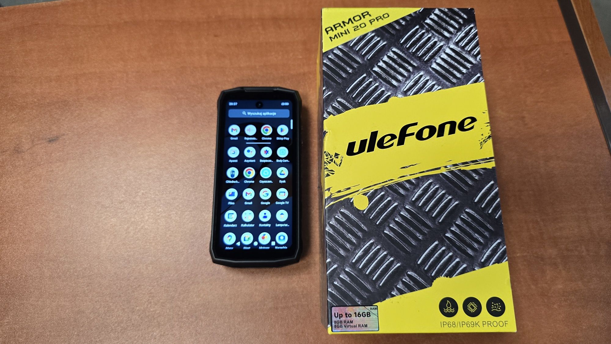 Ulefone Armor Mini 20 Pro 5G Dual Sim 256GB/8GB RAM czarny, jak nowy