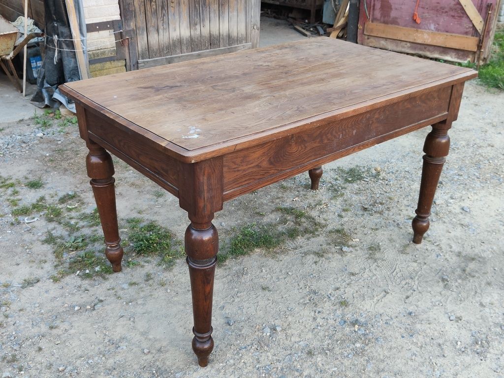 Stół dębowy elegancki retro GRATIS krzesła