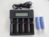 ŁADOWARKA LCD Li Ion 18650 3,7V 4,2V 3A MOCNA + 4 X Samsung 2200 mAh