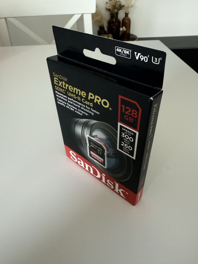 NOWA karta pamięci SanDisk Extreme Pro SDXC 128GB UHS-II V90 300MB/s