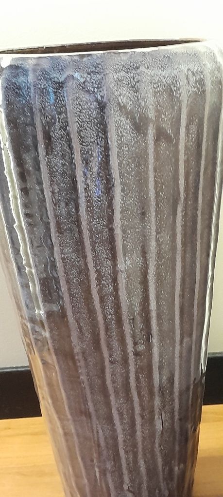 Vaso decorativo cerâmico alto cor taupe