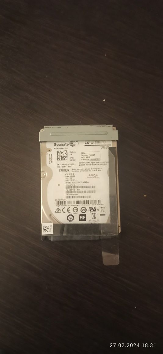 Жорсткий диск Seagate laptop thim hdd 500gb