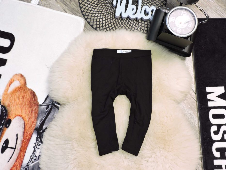 VRS - czarne legginsy 3/4 basic r 110/116