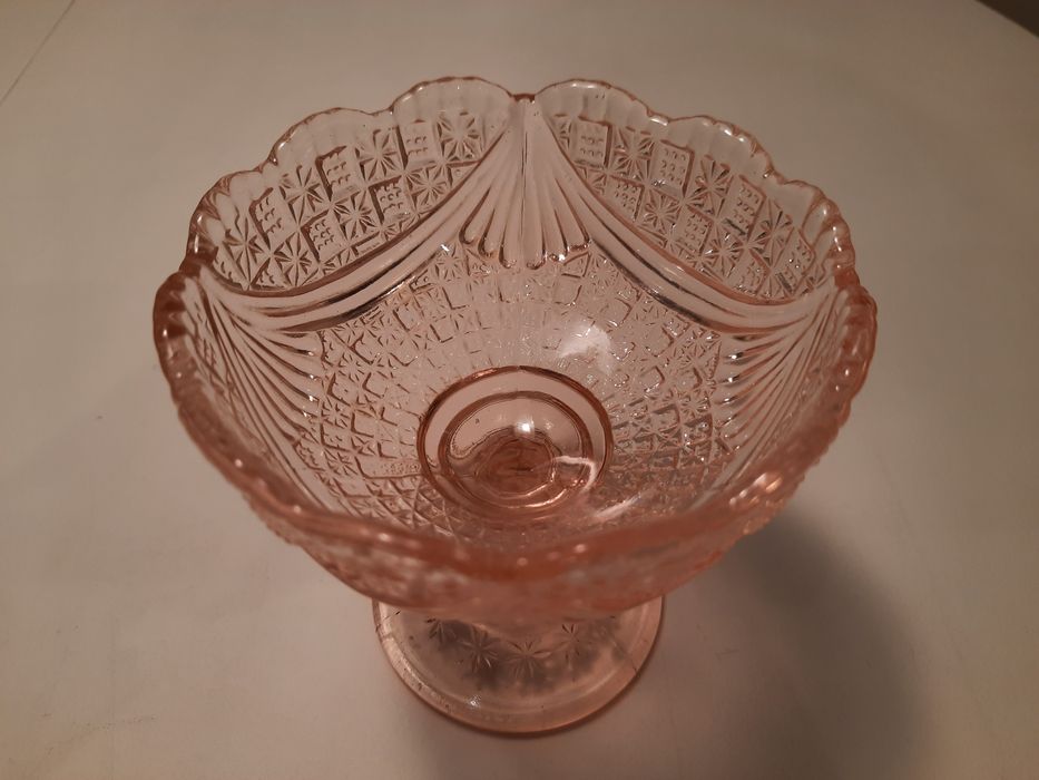 Cukiernica PRL rozaliowa cukiernica wachlarze HSG Ząbkowice!!!