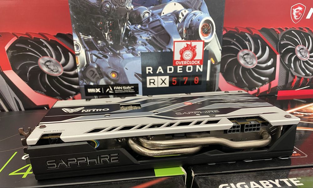 Відеокарта Sapphire RX 570 Nintro+ 8gb гарний стан.