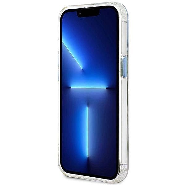 Etui Guess Metal Outline MagSafe na iPhone 13 Pro / iPhone 13 - niebie