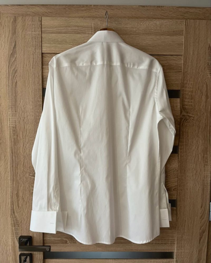 Biała koszula slim fit 41/176-182 – idealna do garnituru, nowa
