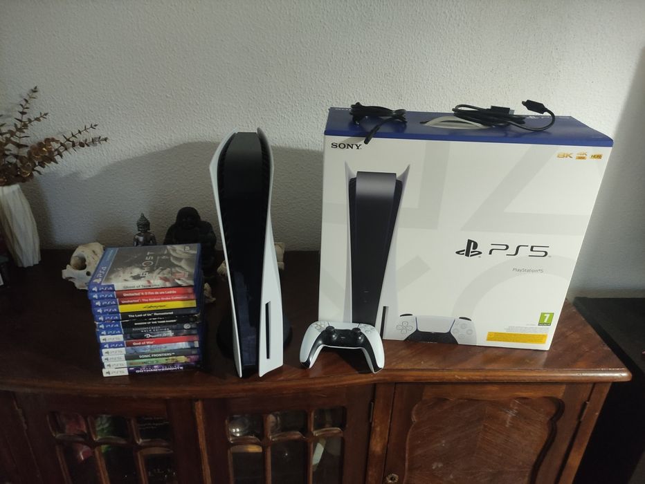 PS5 c/caixa original + jogos