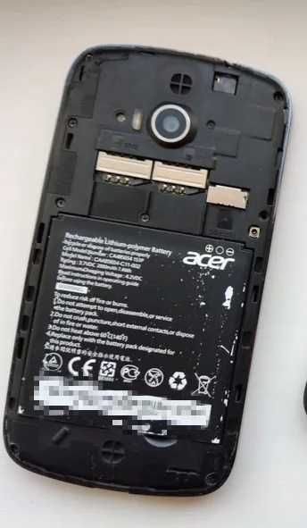 Телефон мобільний ACER V370 чорний, робочий.