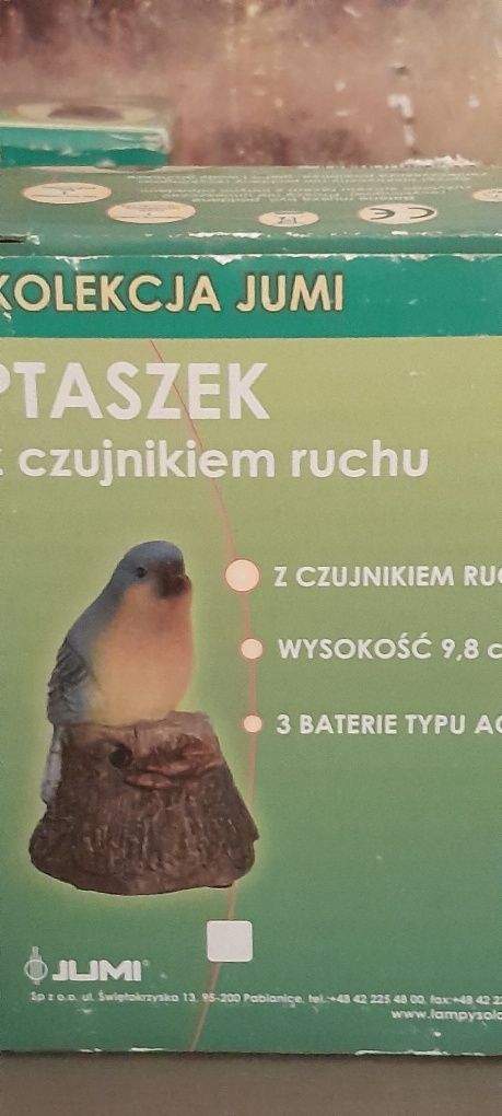 2 ptaszki,figurki z czujnikiem ruchu ćwirkajace