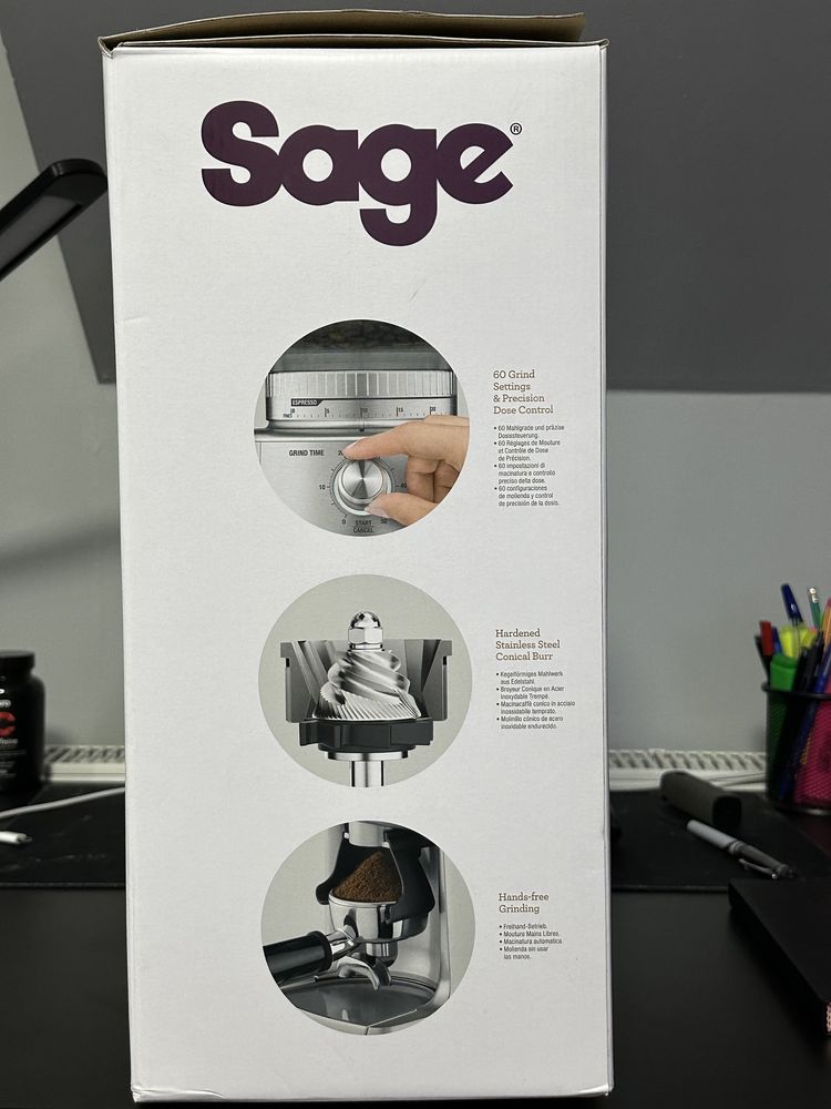 Elektryczny młynek do kawy Sage The Dose Control TM Pro SCG600SIL