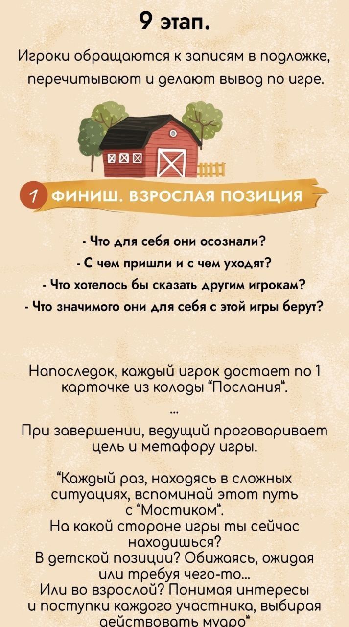 Трансформационная игра Взросление Я и родители