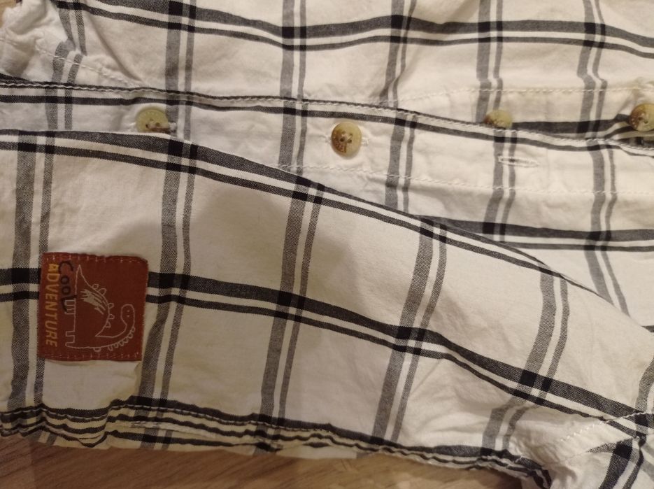 Elegancki komplet ubranko dla chłopca 68 74 smyk jak nowe krata