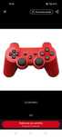 Comando PS3 wireless vermelho novo