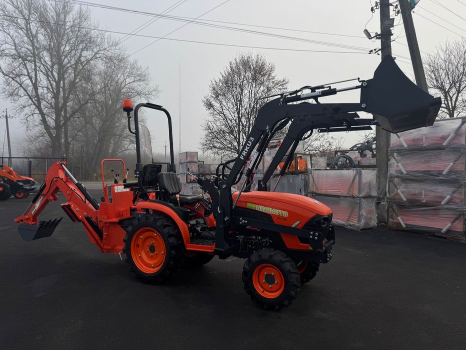 Комплект трактор Hinomoto HM-275 (навантажувач+навісний екскаватор)