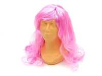 Peruka różowa włosy falowane długie