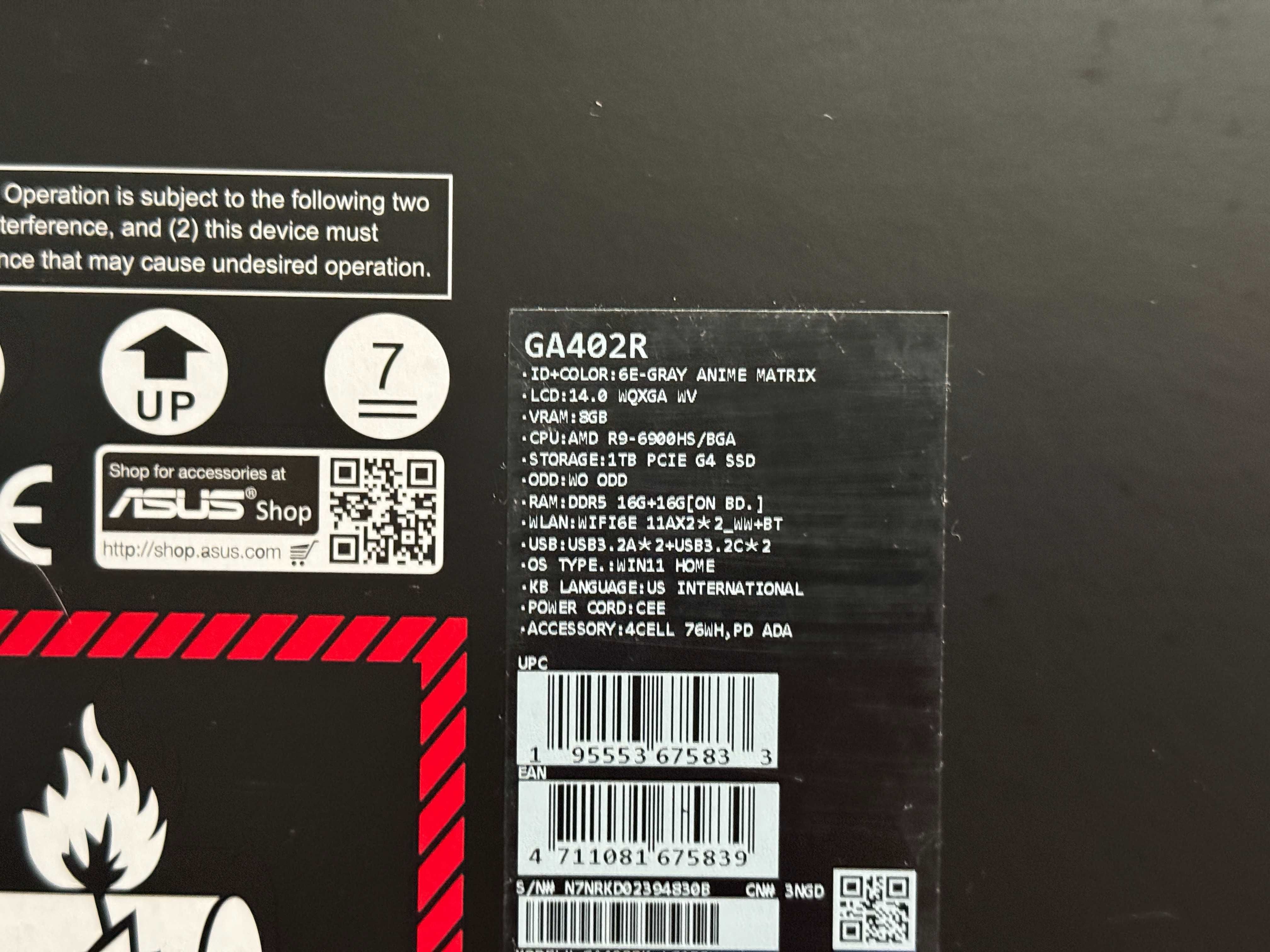 ASUS ROG Zephyrus G14 Ryzen 9/32GB RAM/RX6800S