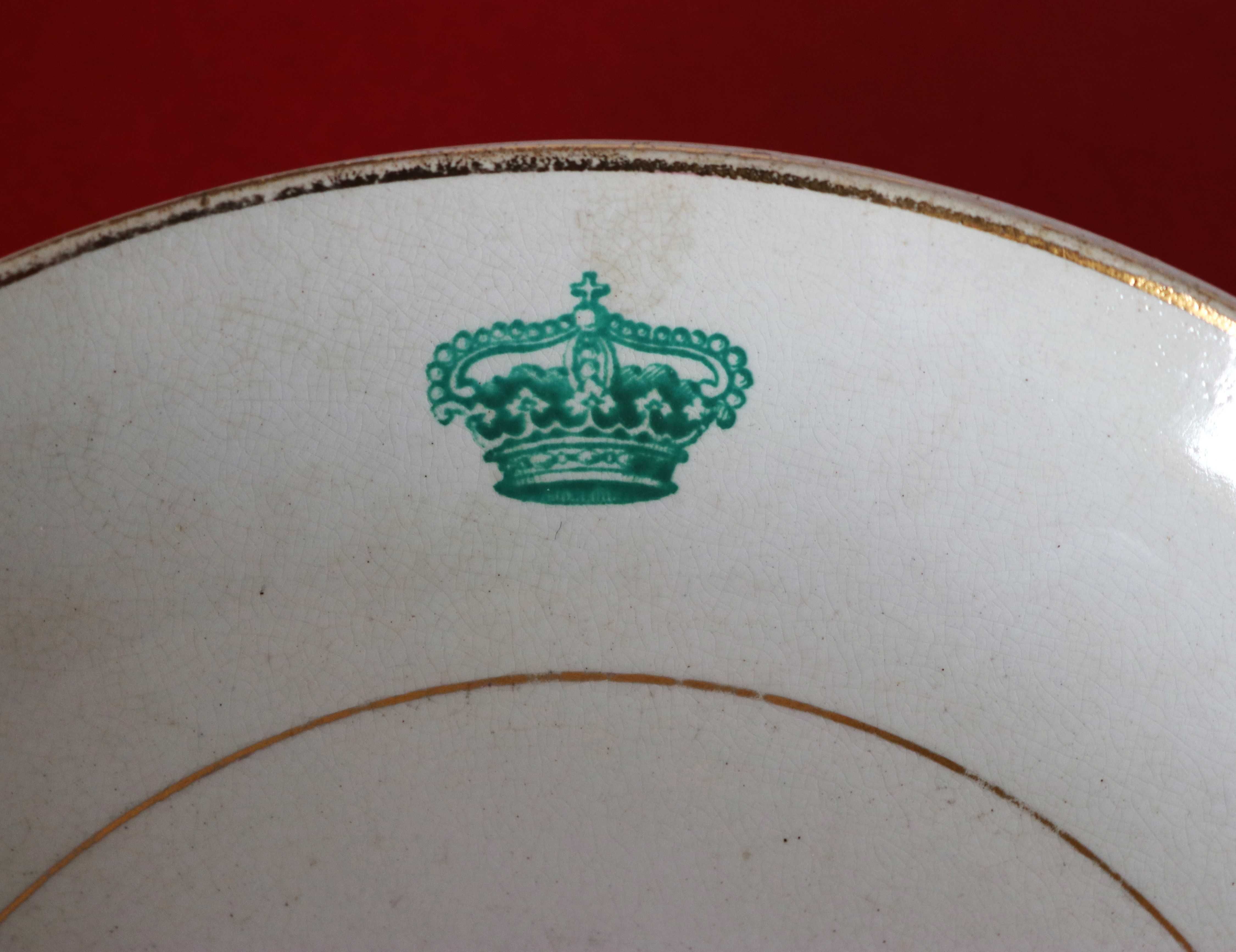 Serviço de Mesa do Príncipe Real a verde faiança de Alcântara raro