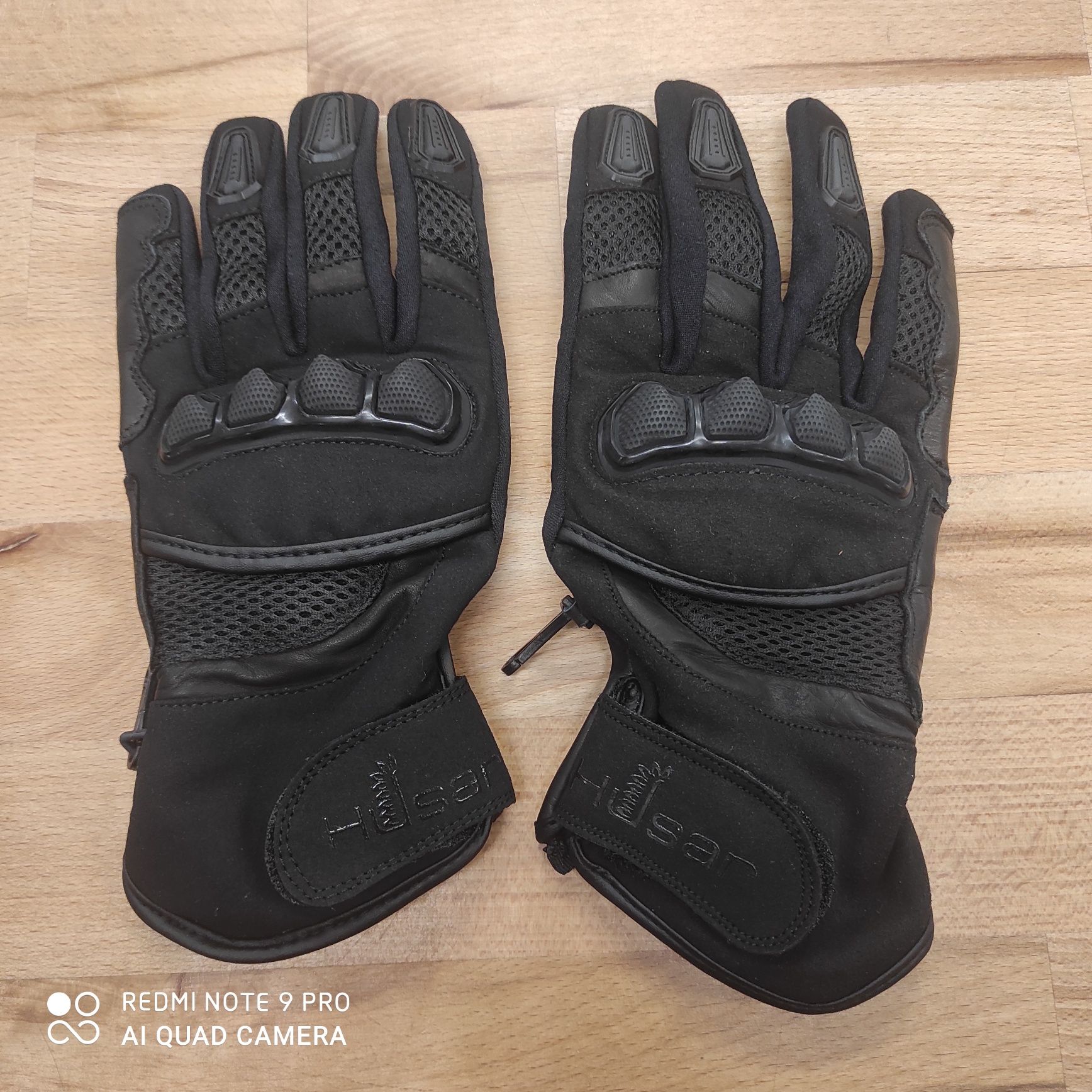 Rękawice motocyklowe tekstylno- skórzane HUSAR Grizzly czarne M