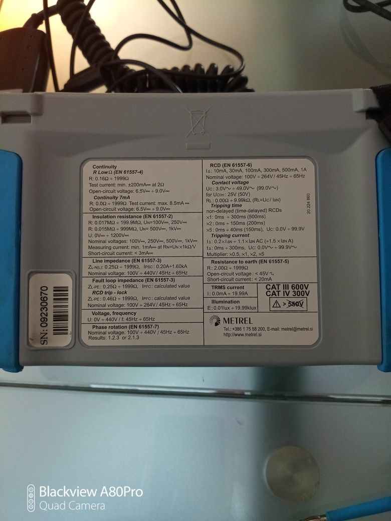 Vendo aparelho de medir Metrel