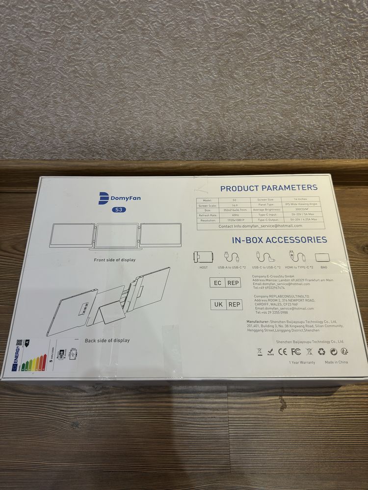 Domyfan S3 Triple Screen Laptop Screen Extender