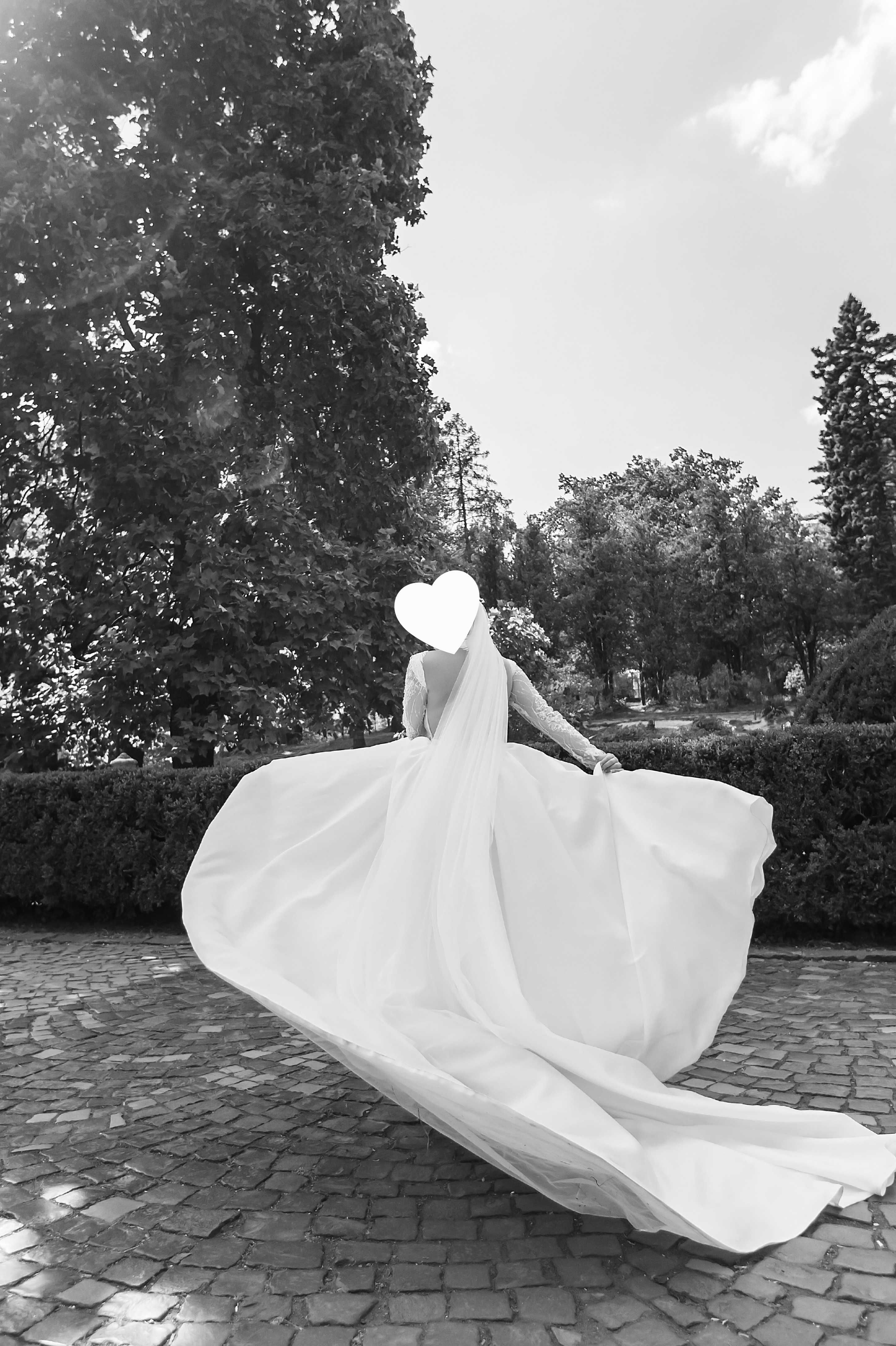 Весільна сукня русалка зі зйомною сукнею - шлейфом, Crystal Wedding