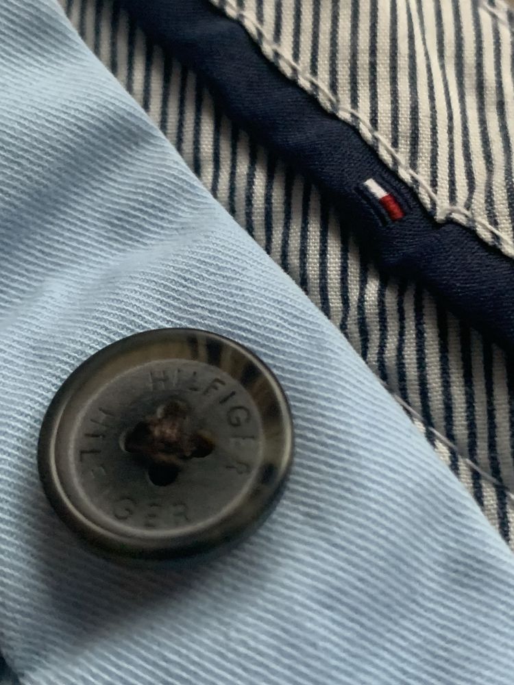 Spodnie męskie chino Tommy Hilfiger błękitne 34/32